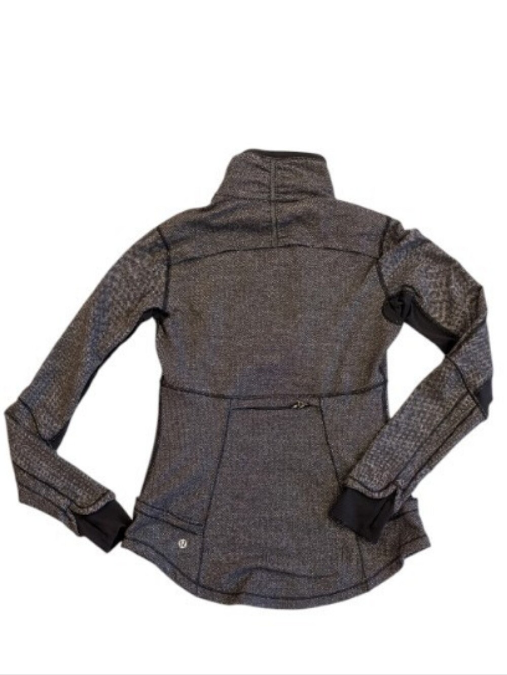 Lululemon Herringbone Heather Gray Active Quarter-Zip Pullover - Picture 3 of 17